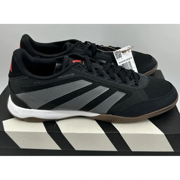 Adidas Predator League IN ID3781 Indoor Soccer Shoes Black Men's Size 8.5 NIB